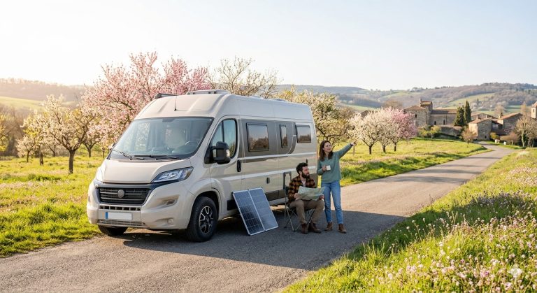 Camping-car avec panneaux solaire